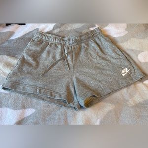 grey Nike sweat shorts S